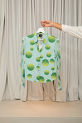 Polka-dot silk blouse