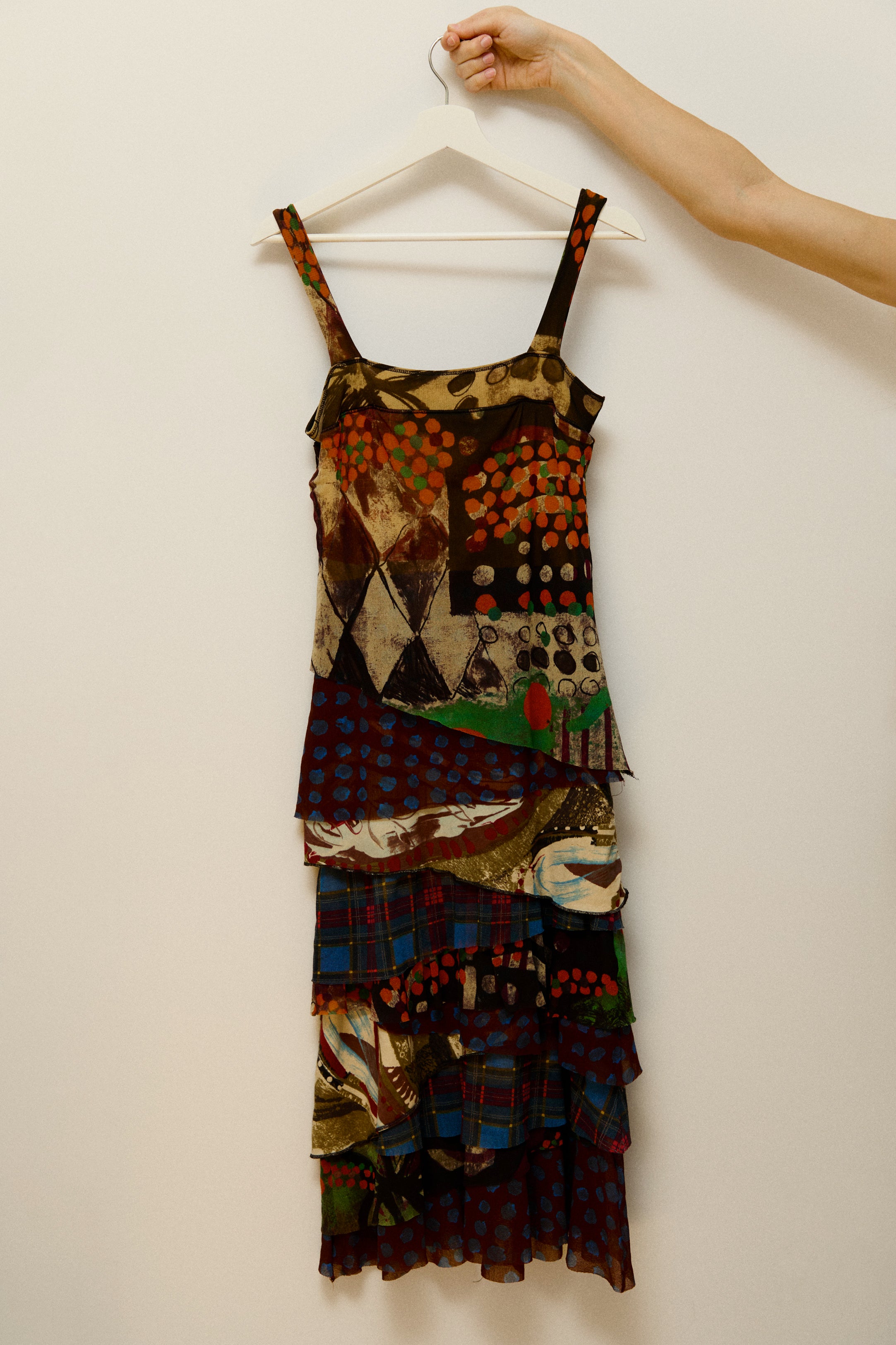 Fuzzi patterned mesh dress