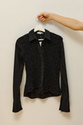 Black gathered shirt