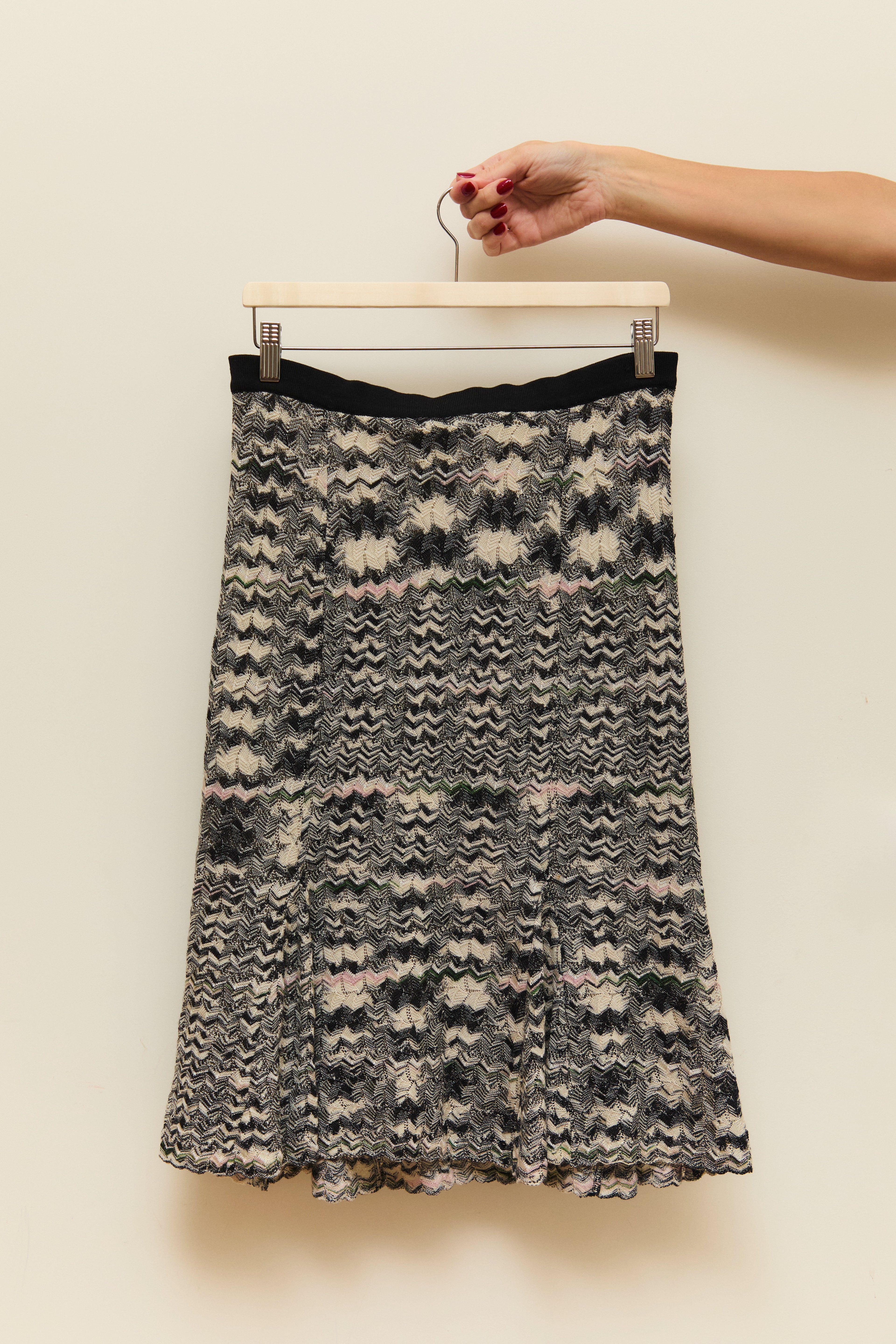 Knitted midi skirt