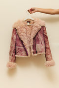 Iconic pink shearling jacket