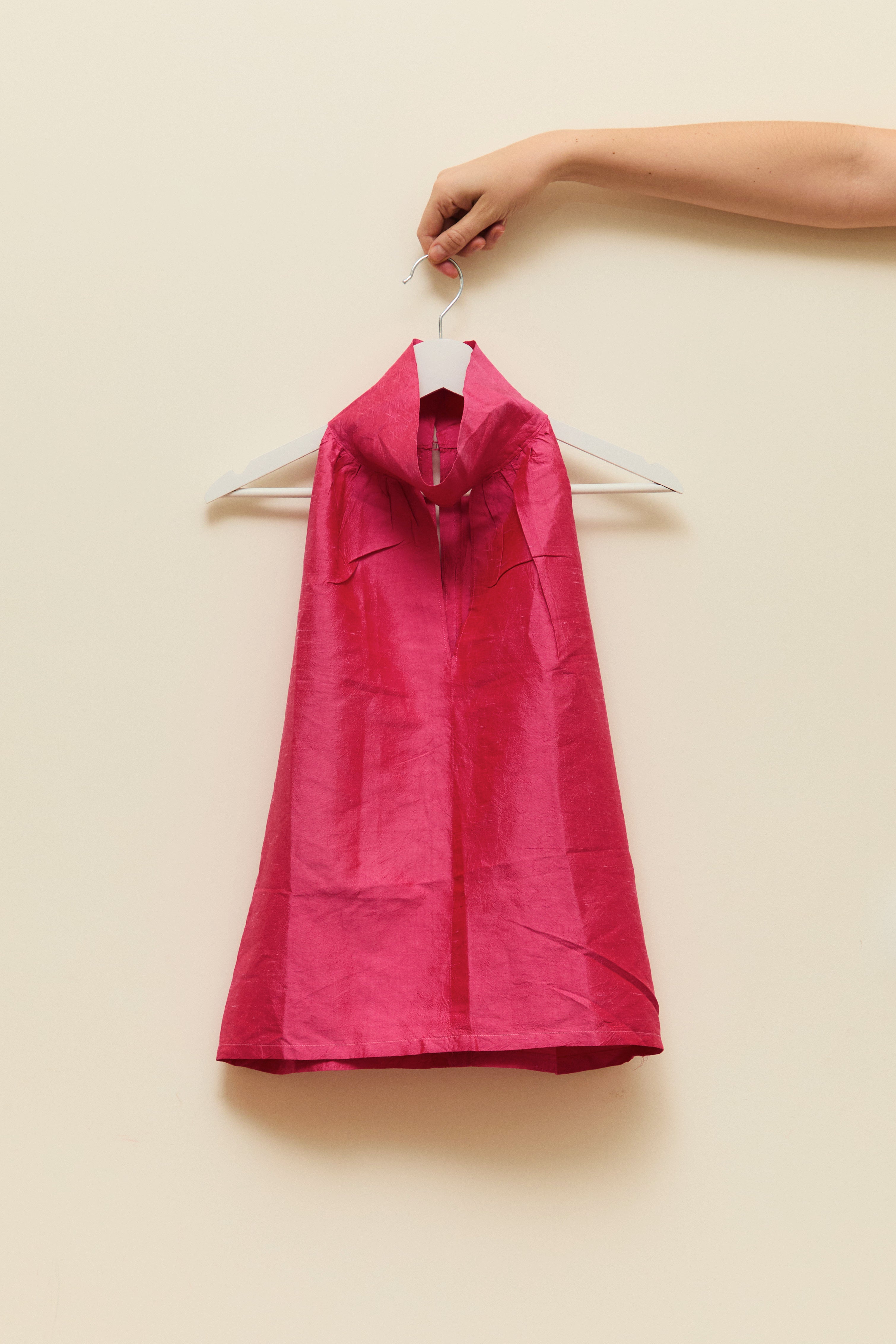 Wild silk halter neck top