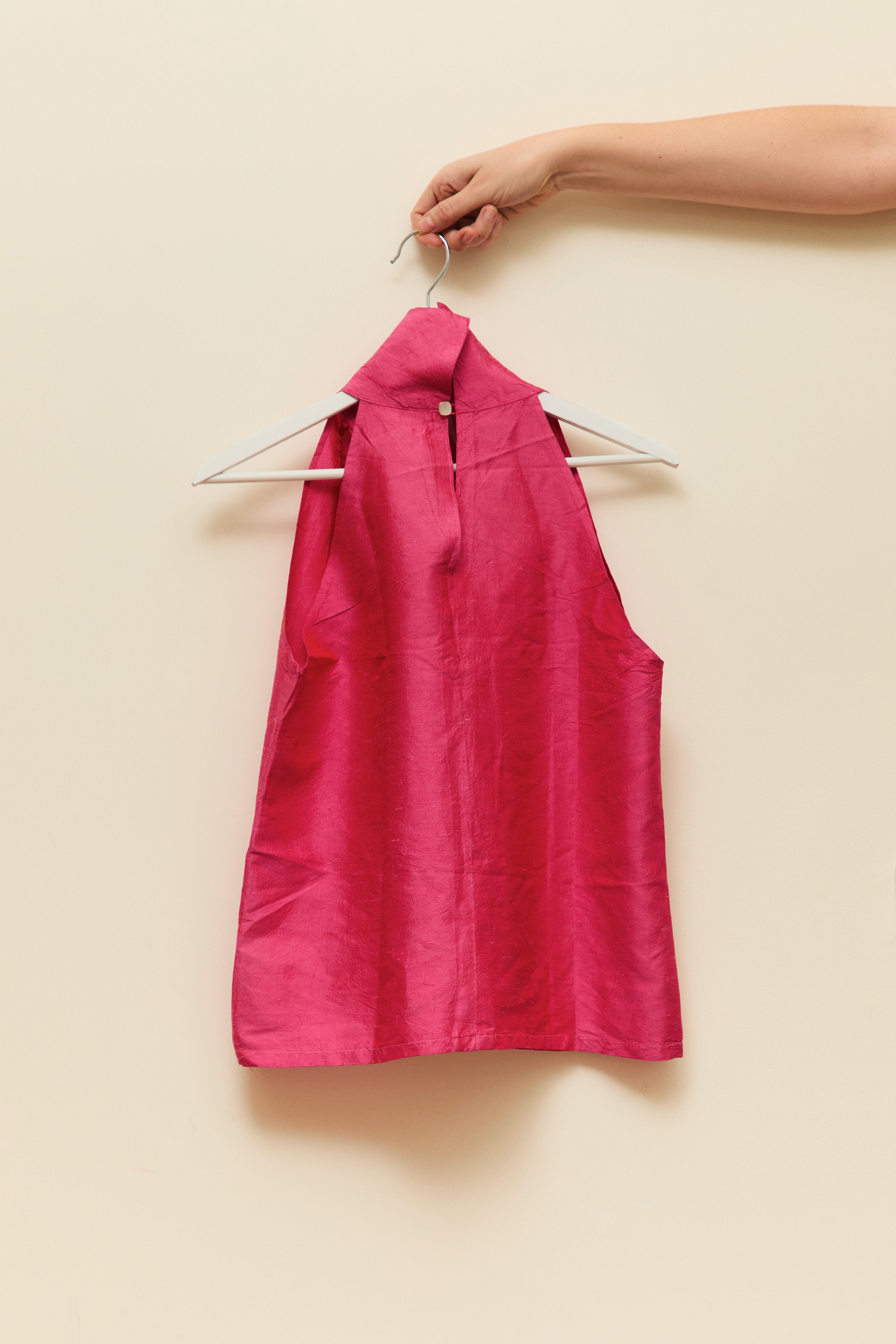 Wild silk halter neck top