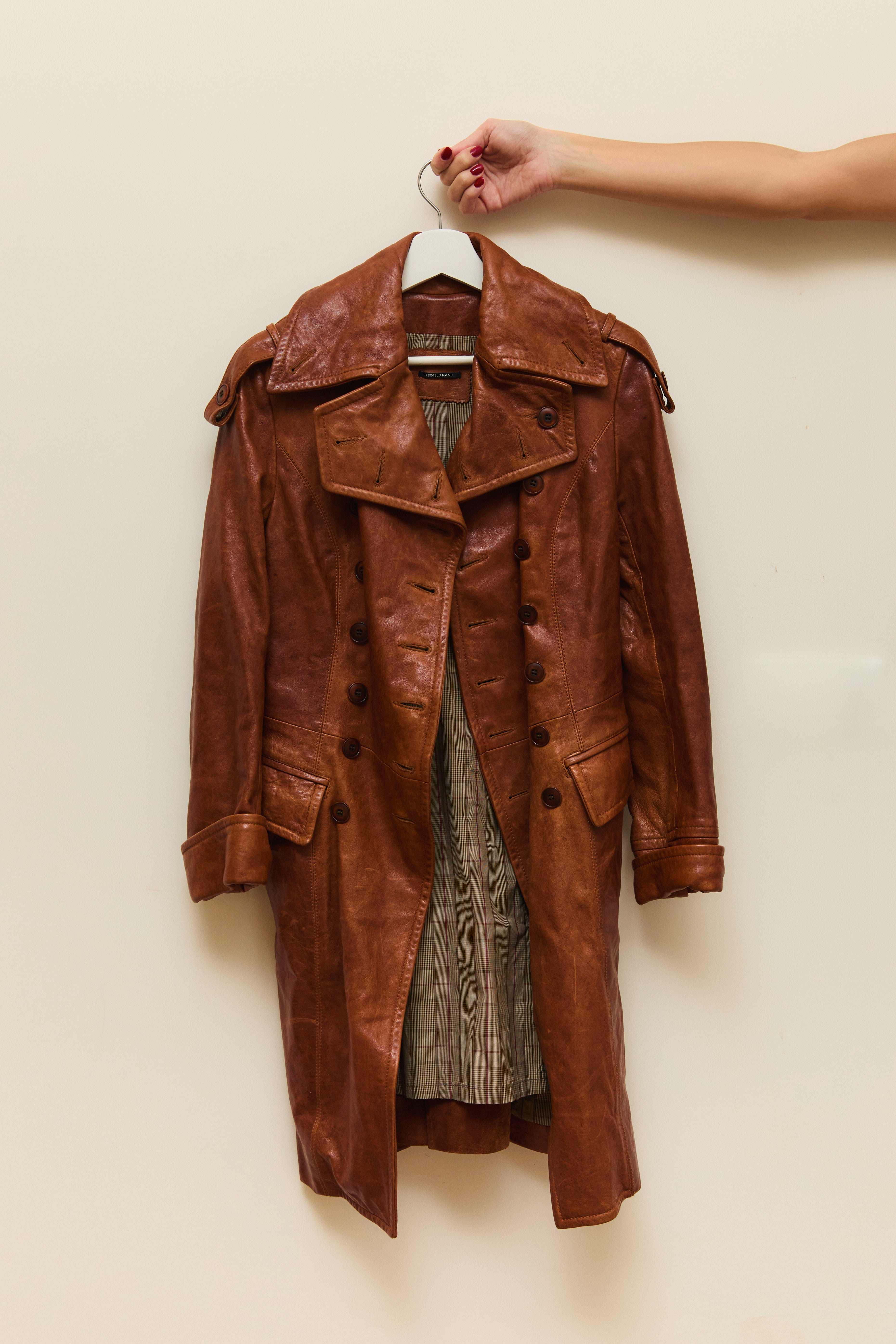 Plein Sud leather trench