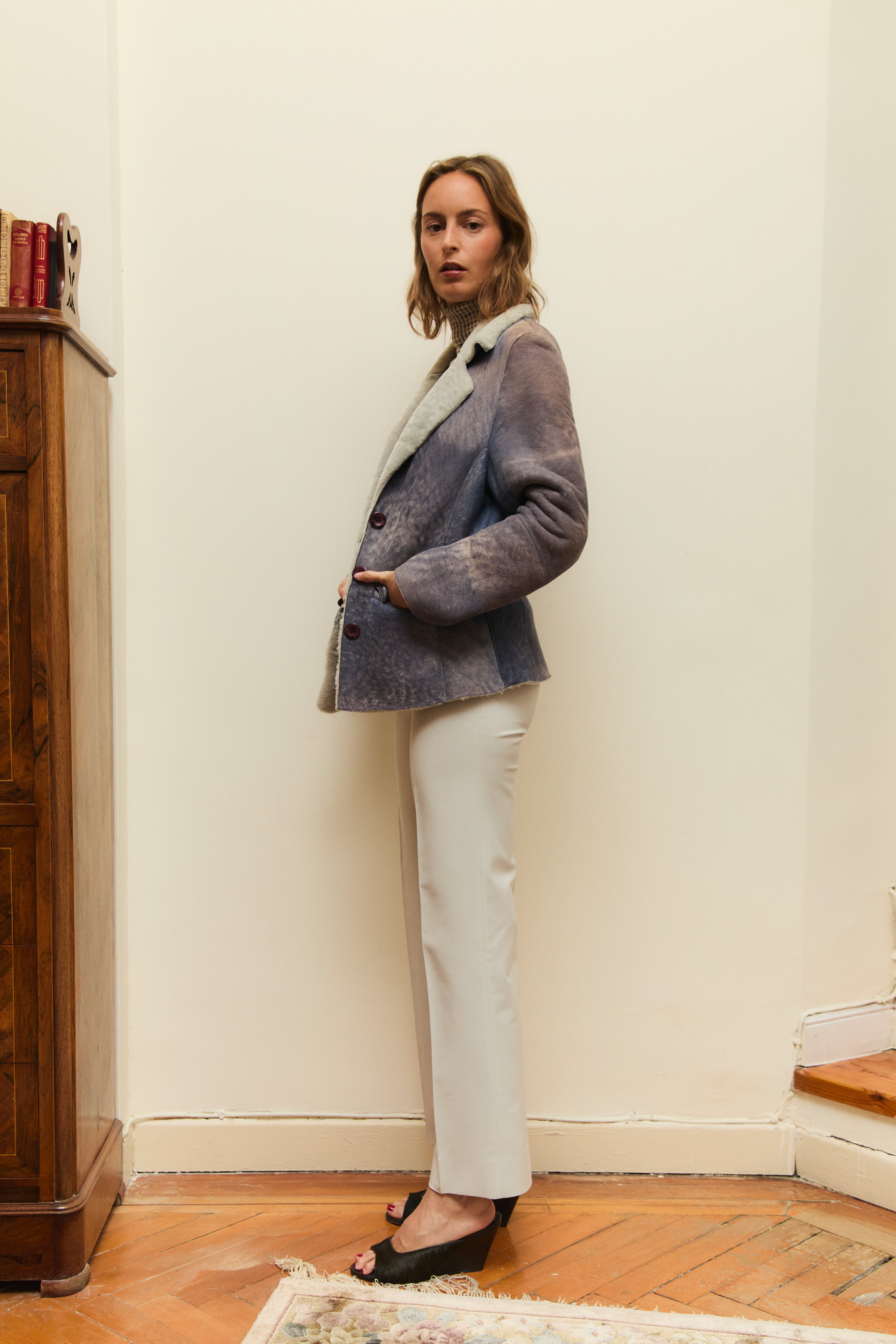 Butter suede shearling jacket