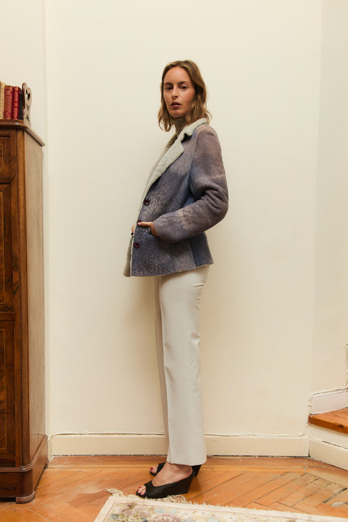 Butter suede shearling jacket