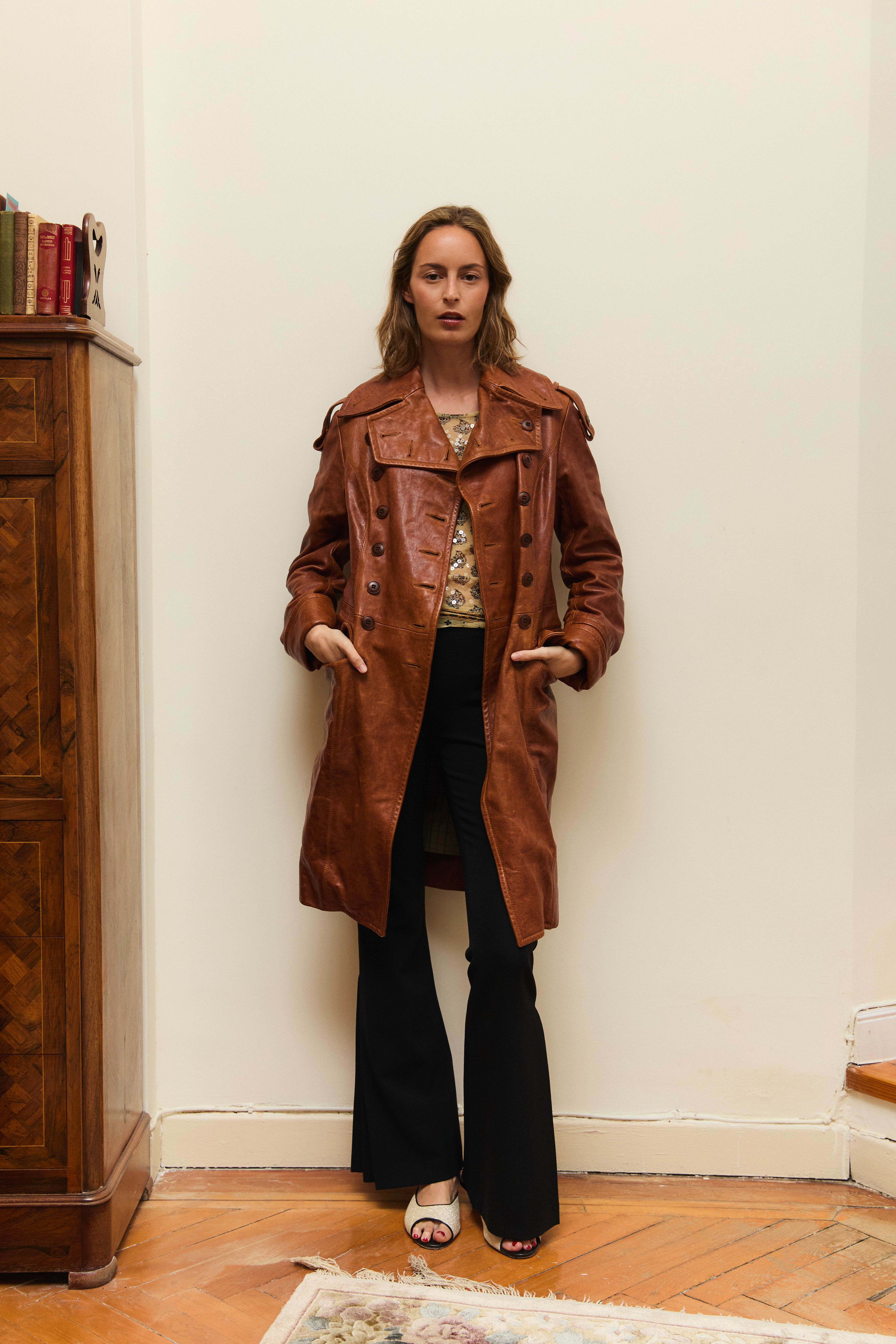 Plein Sud leather trench