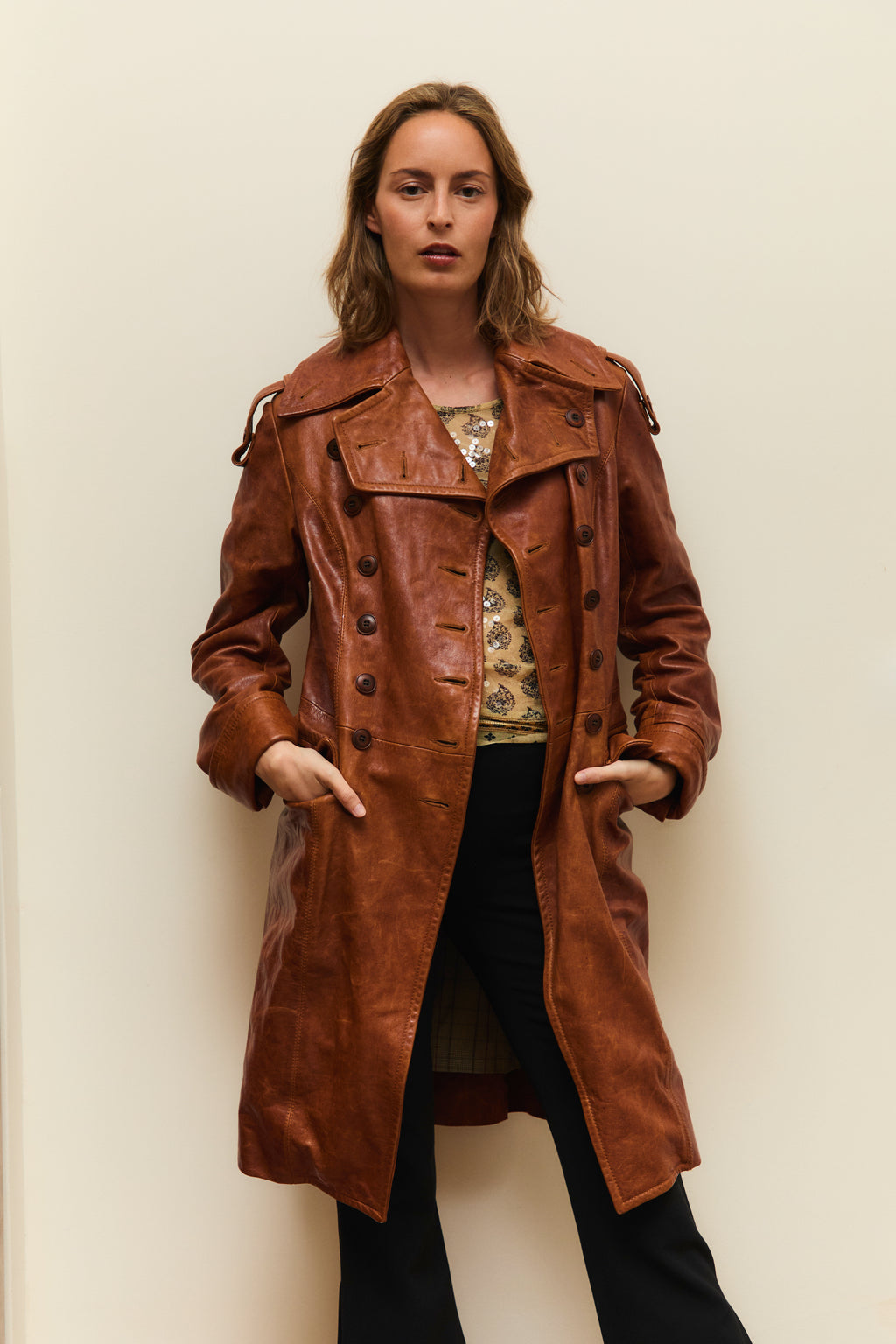 Plein Sud leather trench