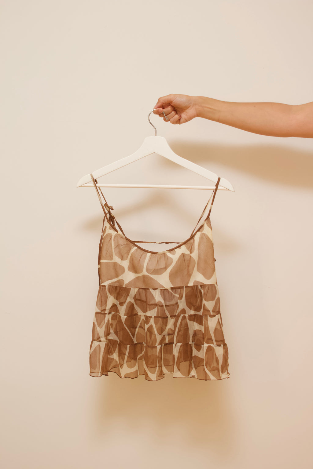 Silk animal print top