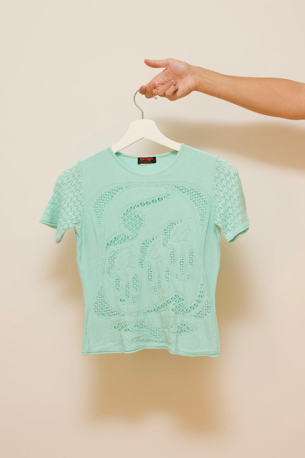 Knitted short sleeve t-shirt