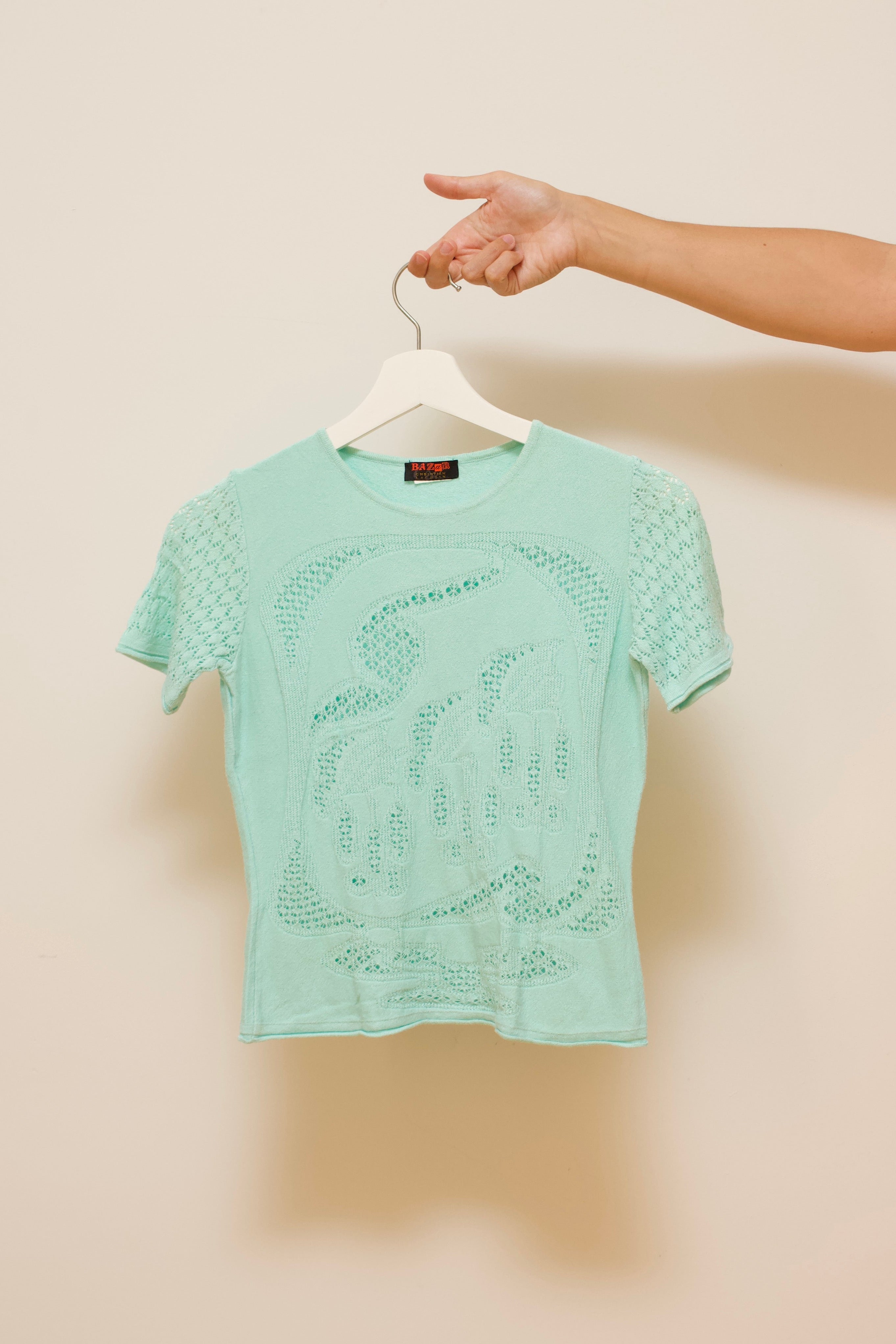 Knitted short sleeve t-shirt