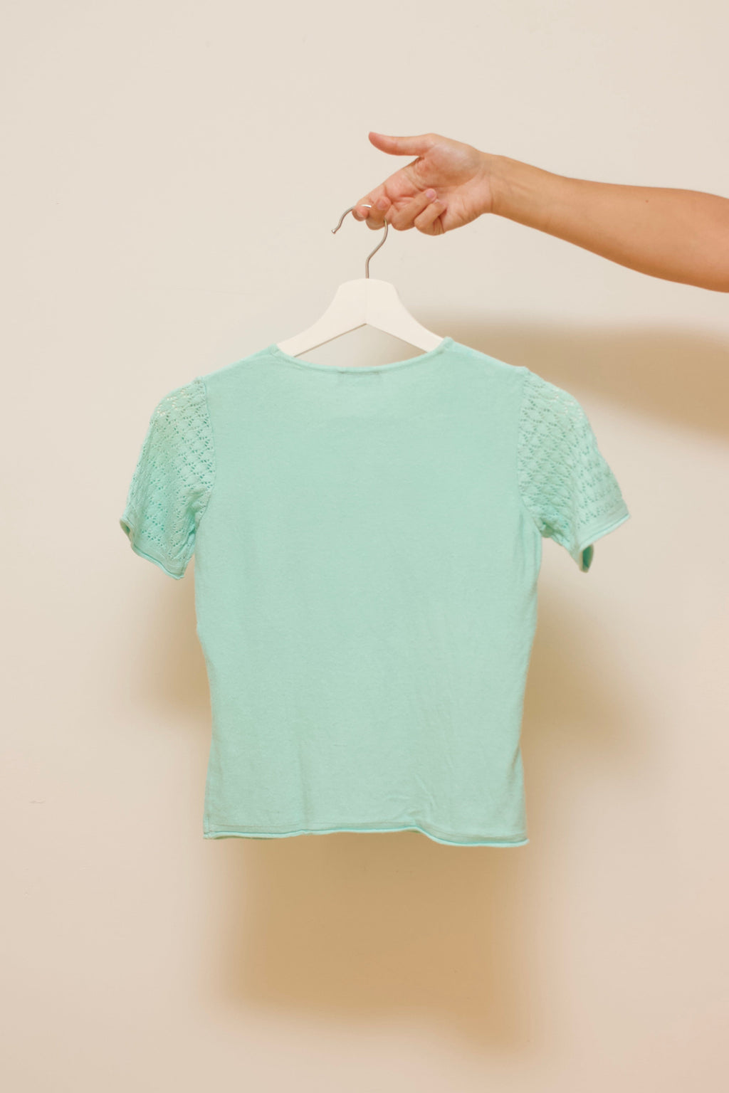 Knitted short sleeve t-shirt