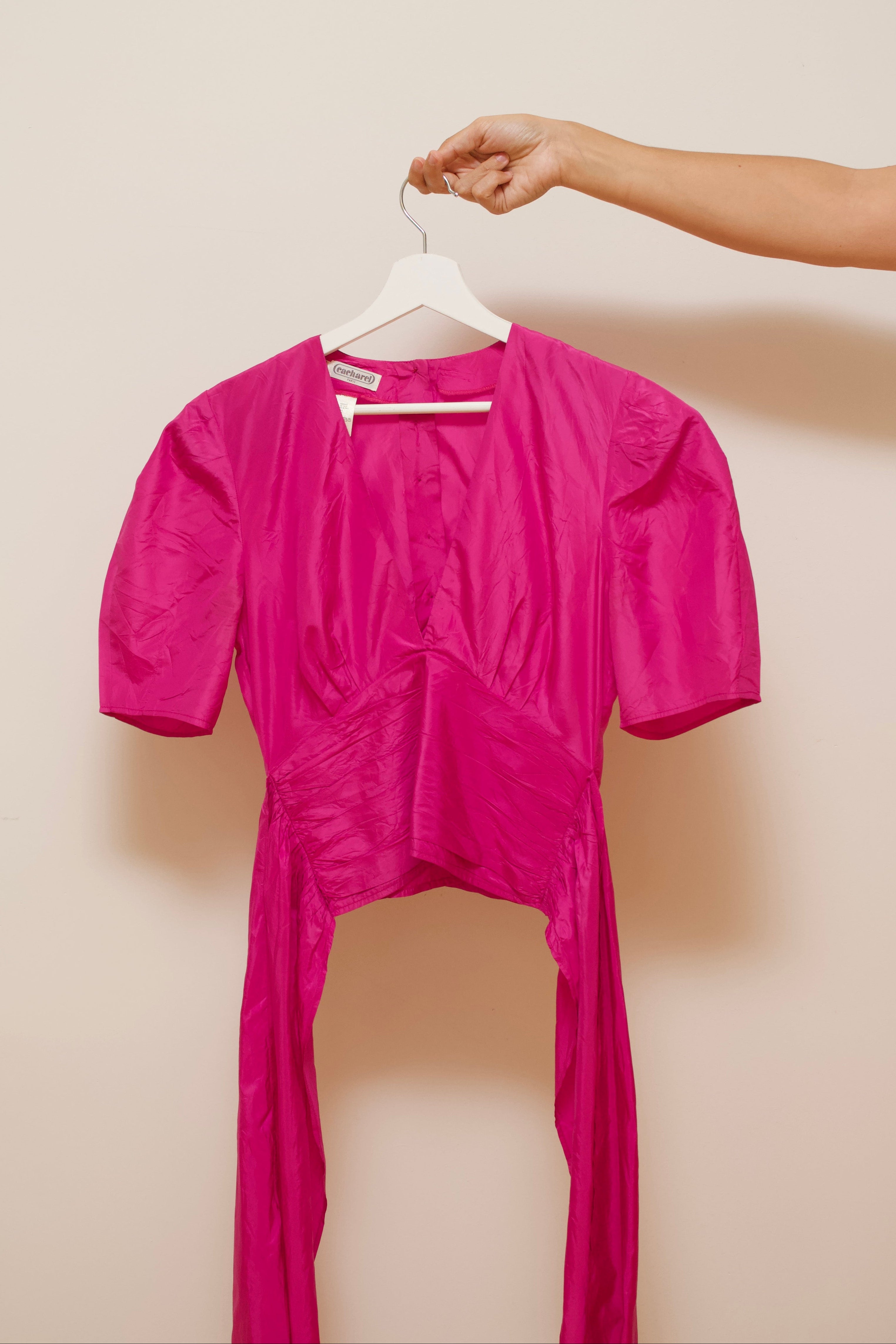 Silk bow blouse