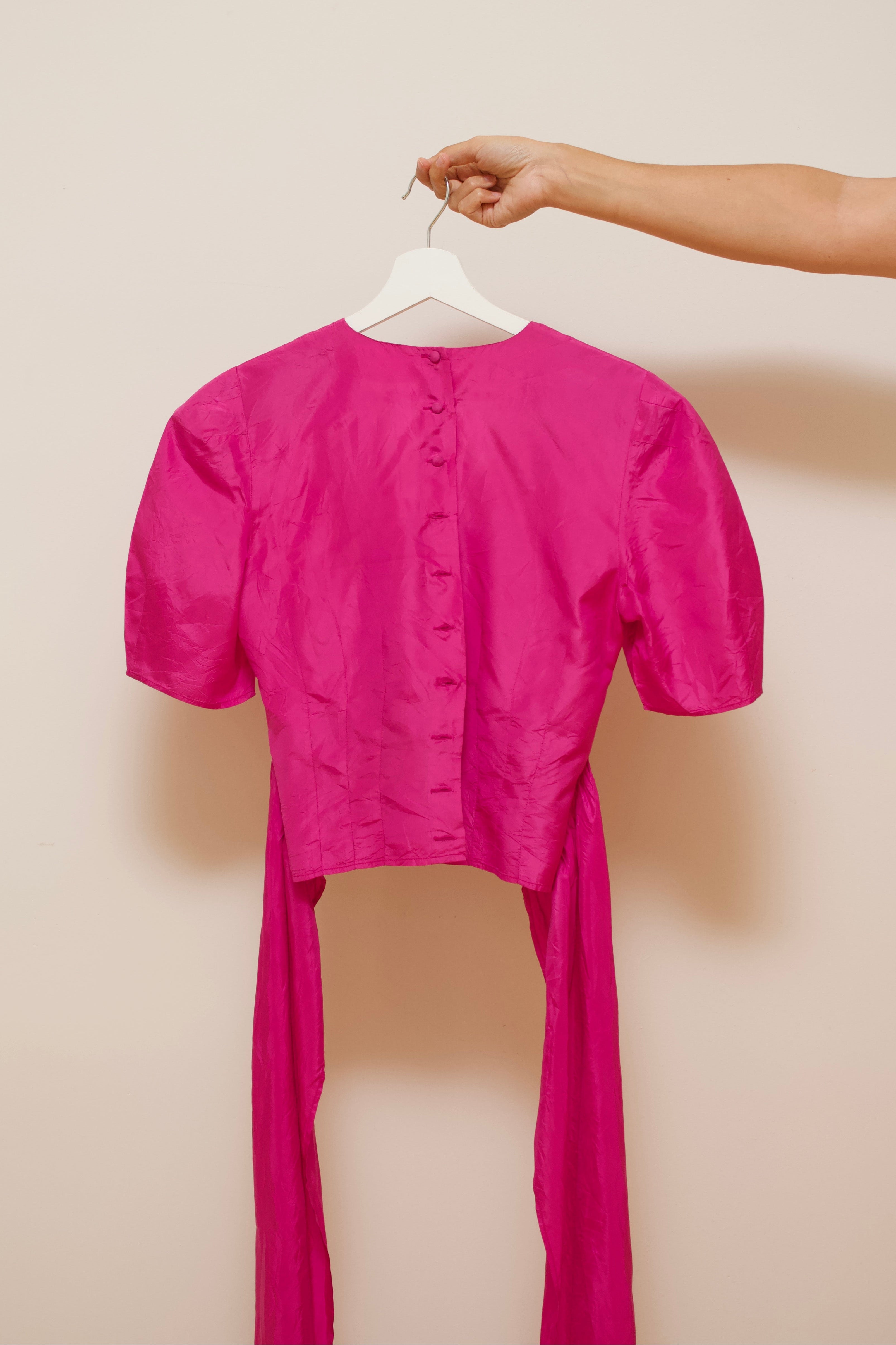Silk bow blouse