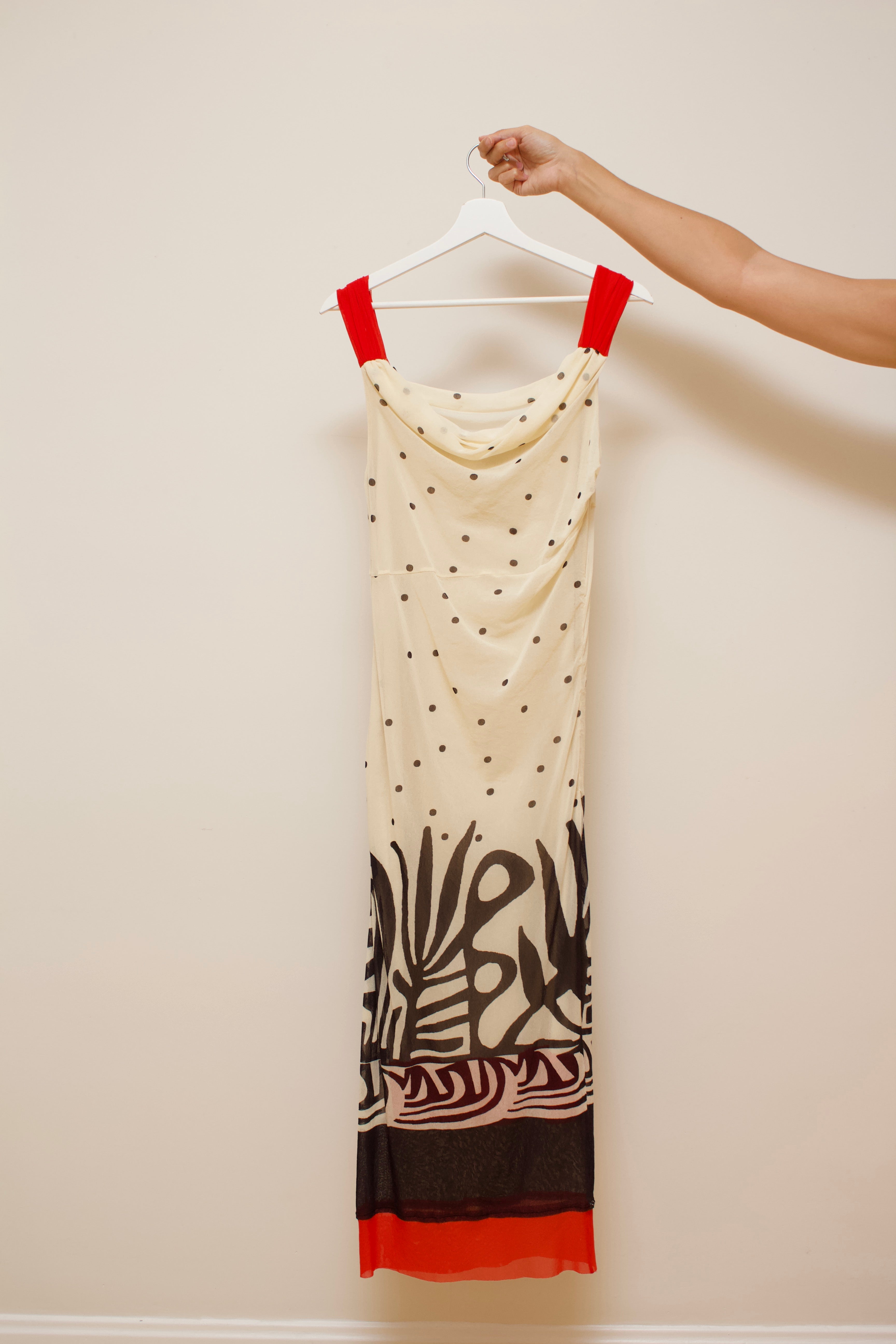 Fuzzi dotted mesh dress