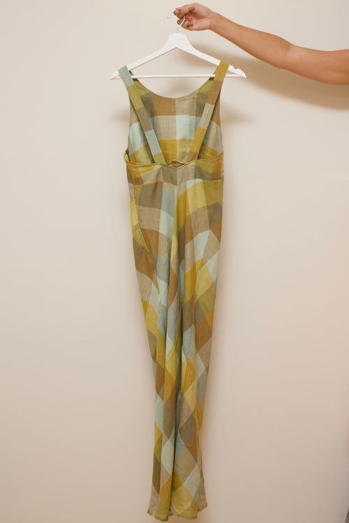 Cacharel checkered linen dress