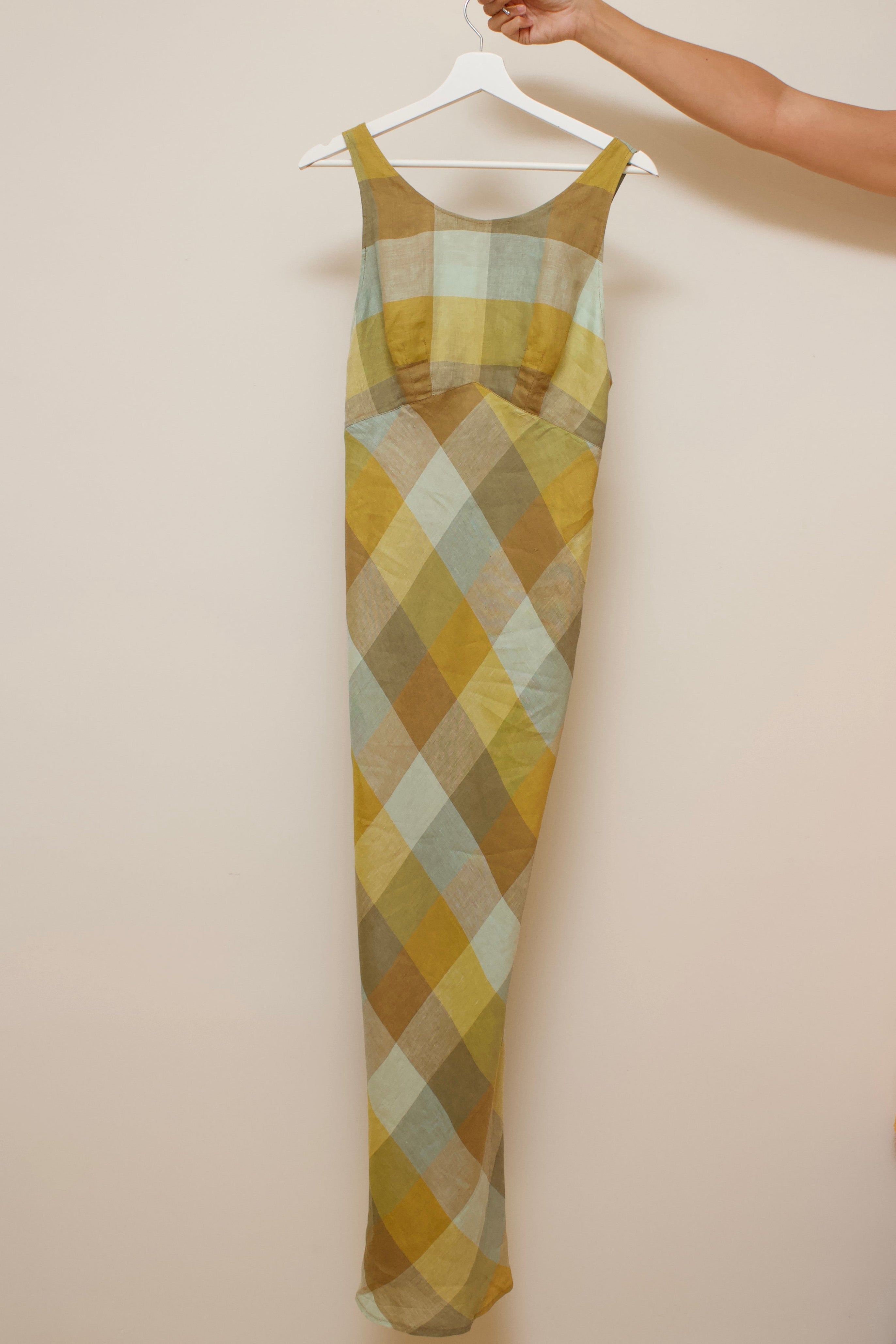 Cacharel checkered linen dress