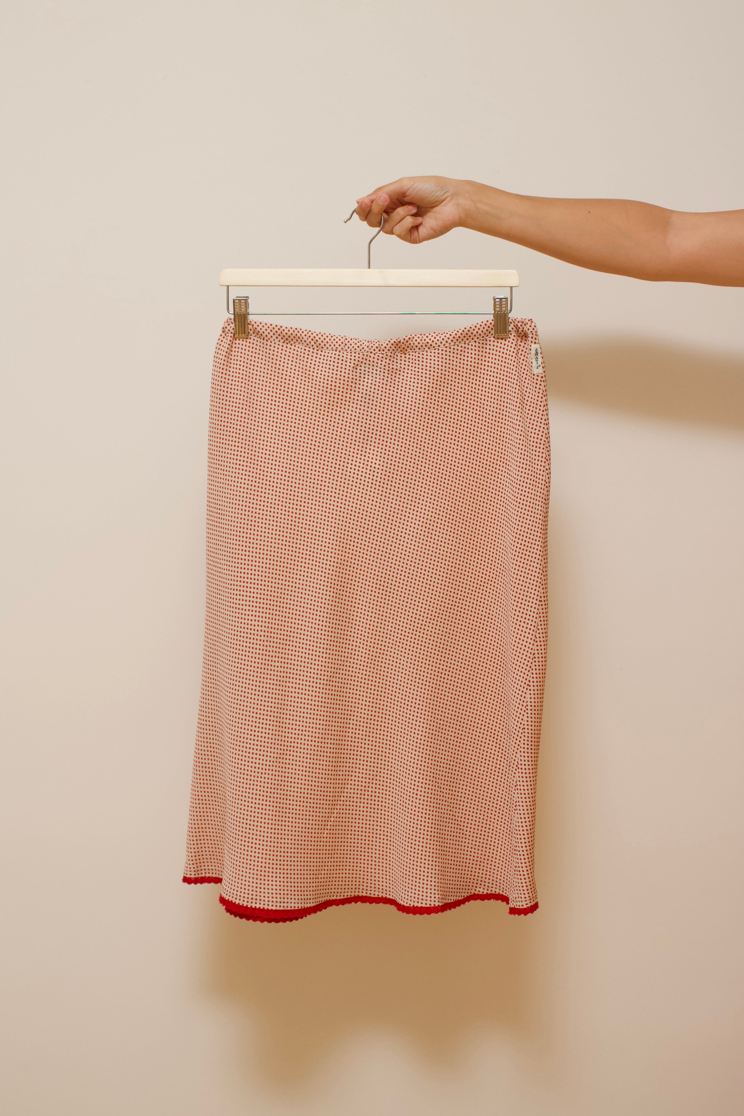 Silk midi skirt