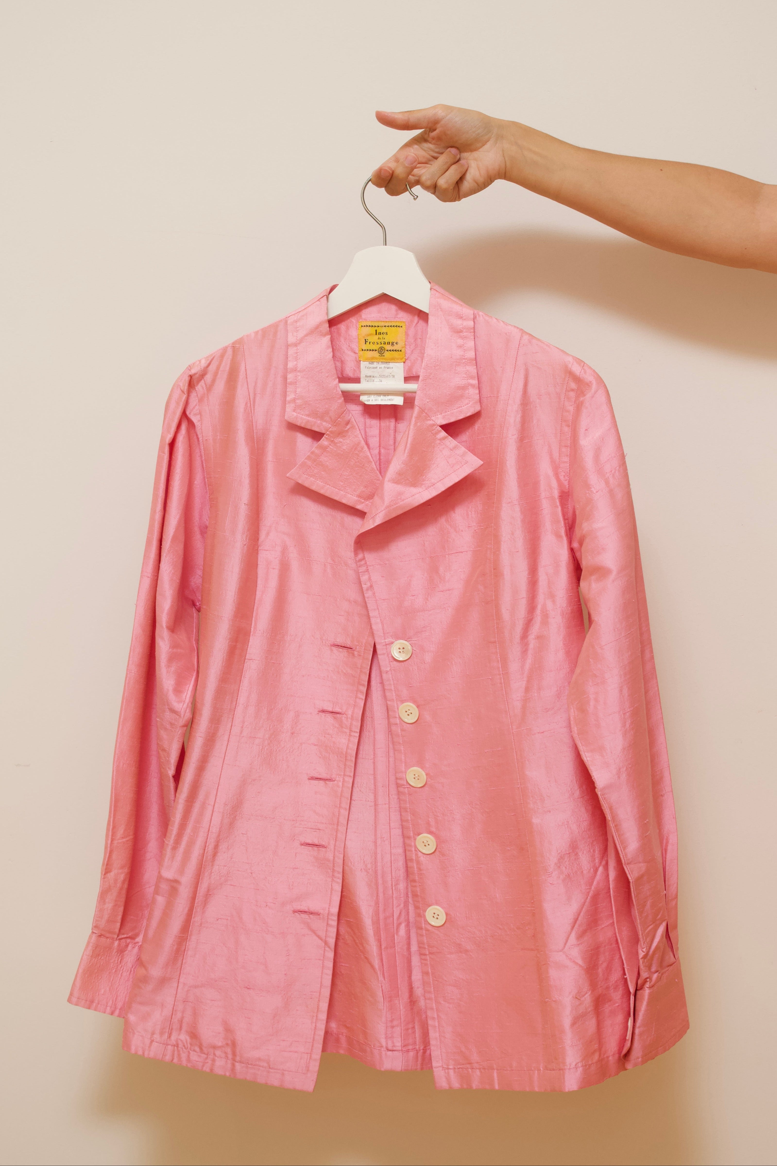 Wild silk bright pink shirt