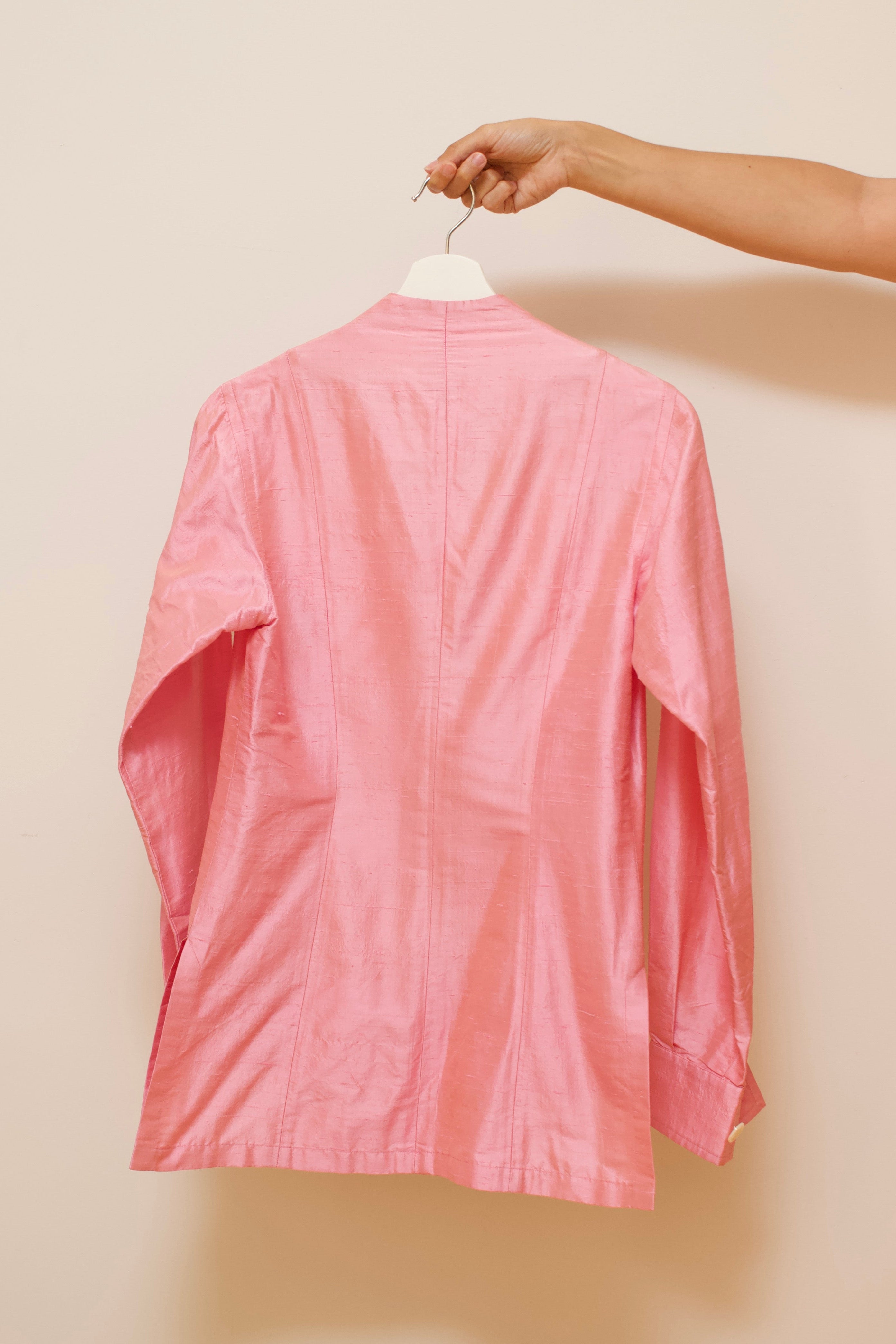 Wild silk bright pink shirt