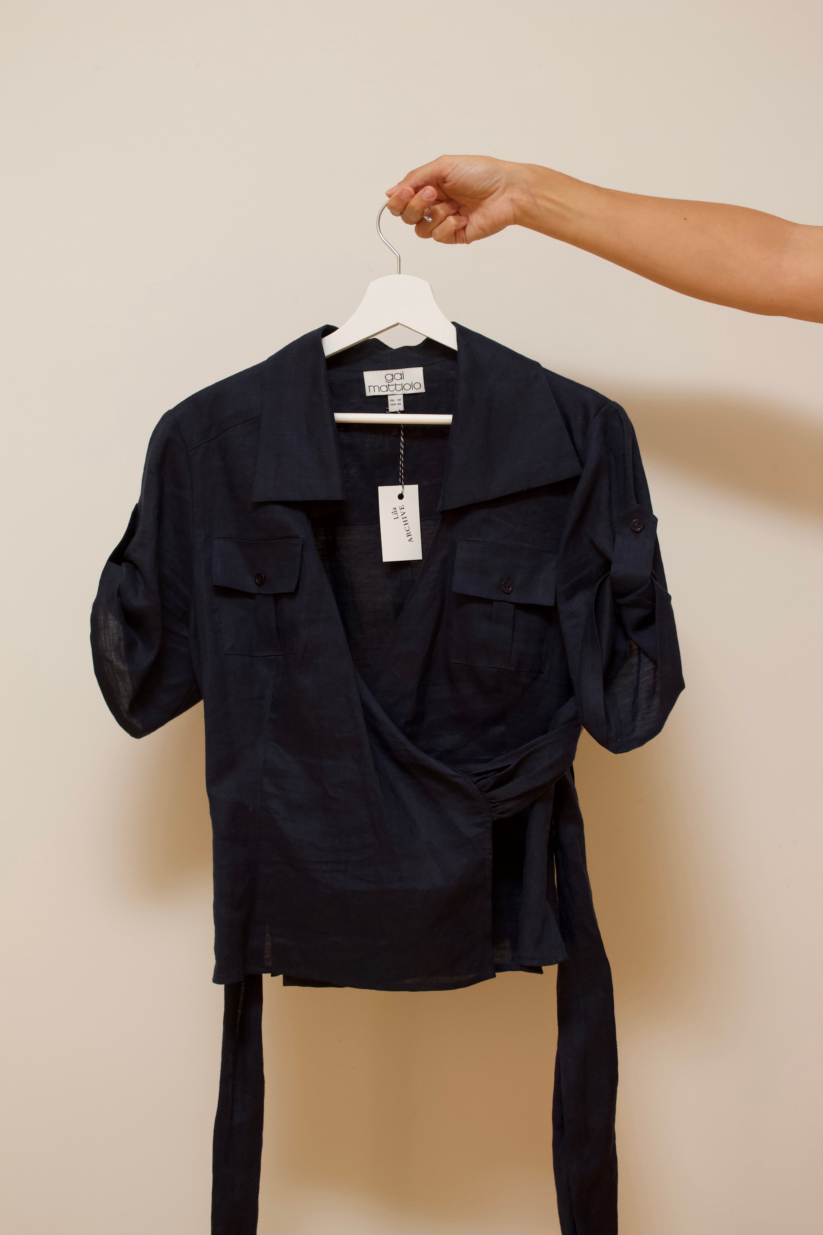 Linen blouse & skirt set