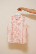 Pink ruffle collar shirt