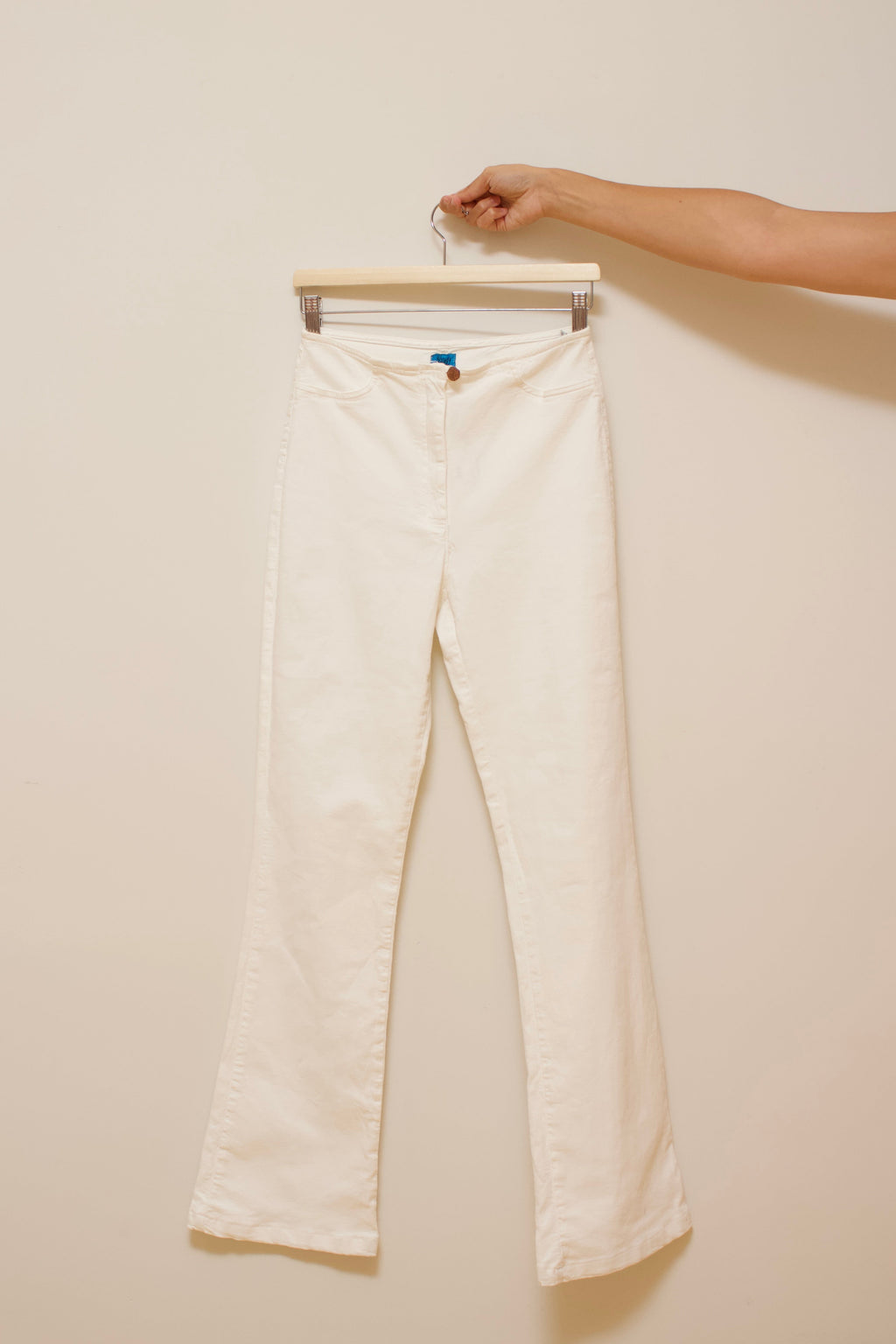 Lacroix flared white jeans