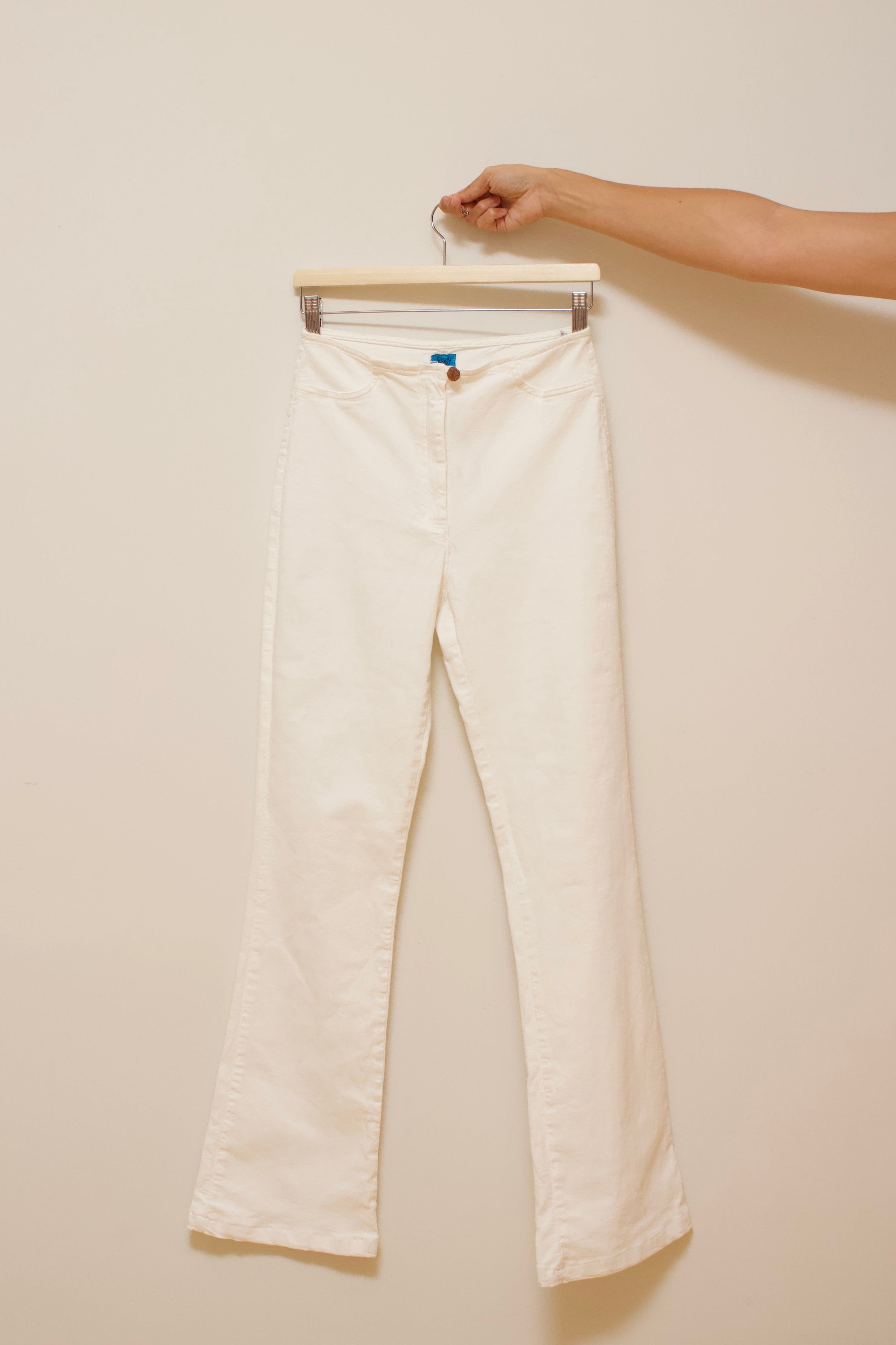 Lacroix flared white jeans