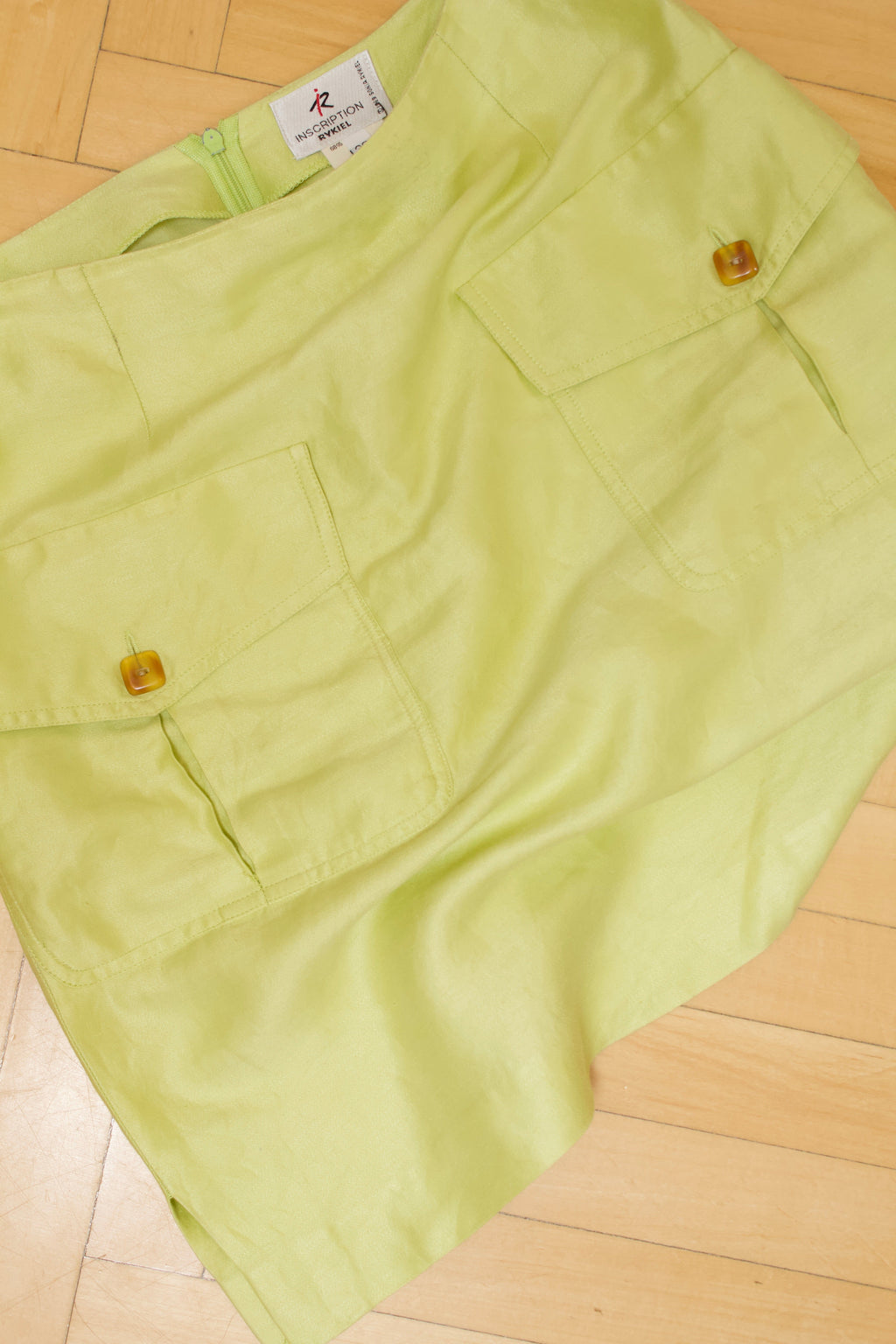 Pistachio green mini skirt