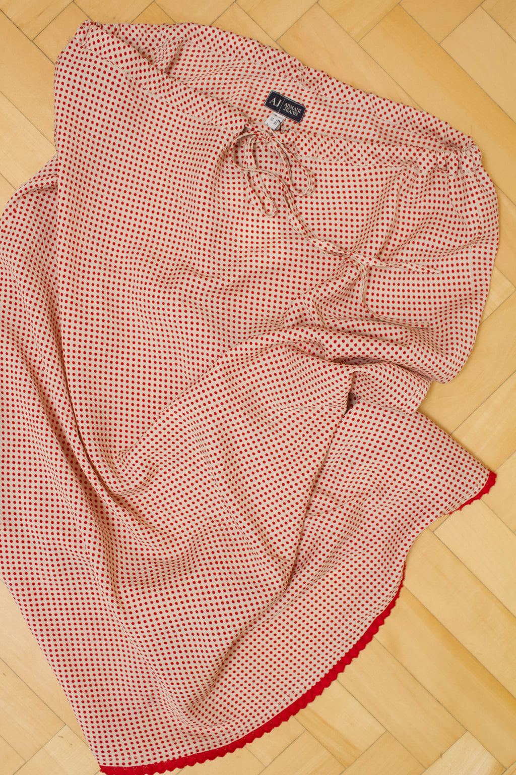 Silk midi skirt